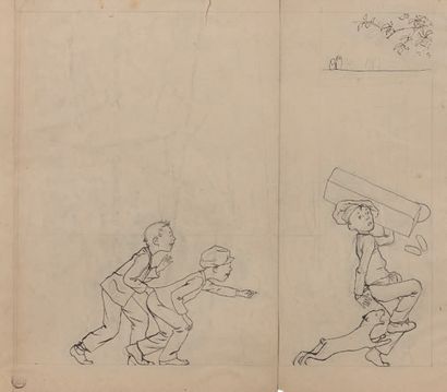 LOUIS-MAURICE BOUTET DE MONVEL (1850-1913) 
Ensemble de 18 projets d'illustrations...