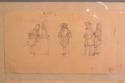 LOUIS-MAURICE BOUTET DE MONVEL (1850-1913) 
Diverses études.
Vingt-cinq dessins au...