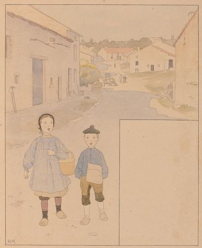 LOUIS-MAURICE BOUTET DE MONVEL (1850-1913) 
Illustrations pour Nos enfants.
Cinq...
