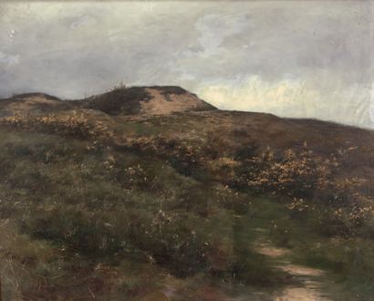 LOUIS-MAURICE BOUTET DE MONVEL (1850-1913) 
Lande bretonne, vers 1880
Huile sur toile,...