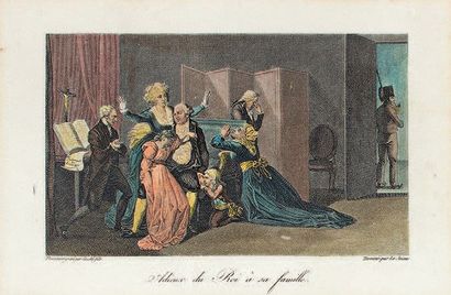 null ROIS DE FRANCE
Ensemble de huit gravures, représentant les rois Henri IV, François...