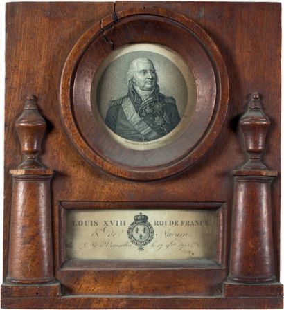 École Française du XIXe siècle Portrait du roi Louis XVIII
Conservé dans un cadre...