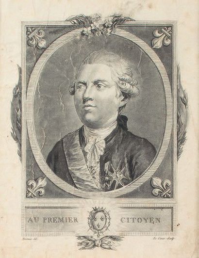 BERTAUX Jacques (1745-1818) Portrait du comte de Provence, futur Louis XVIII
Eau-forte...