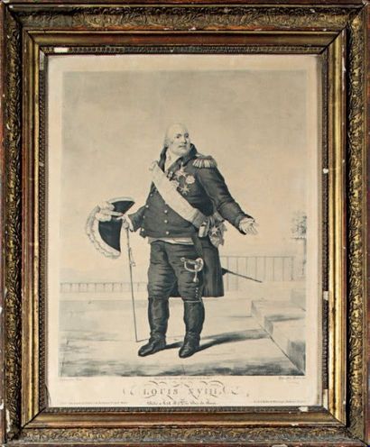 LOUIS XVIII, roi de France Gravure d'après...