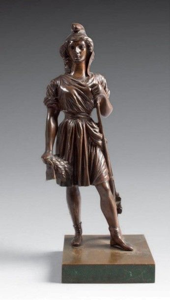 LA RÉPUBLIQUE
Statuette en bronze à patine...