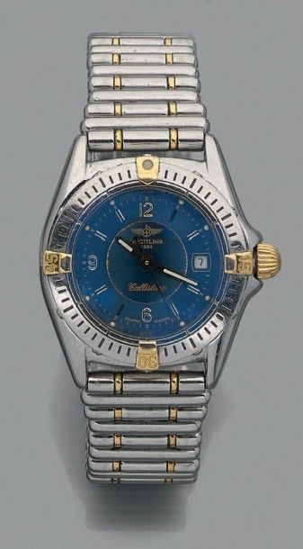 BREITLING Montre bracelet de dame « Callistino » en acier et or jaune 18K (750),...