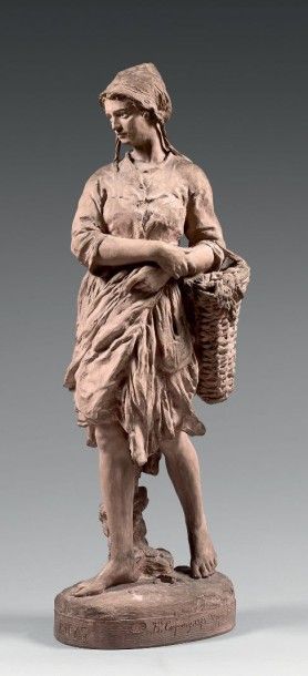 Jean-Baptiste CARPEAUX (1827-1875) La Pêcheuse de vignots
Épreuve en terre cuite...