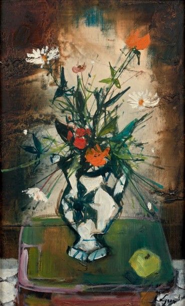 Bernard LIGNON (né en 1928) Vase de fleurs
Huile sur toile, signée en bas à droite.
Haut....