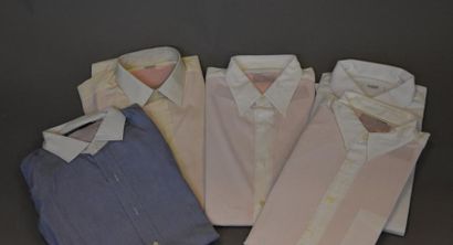 null Huit chemises d'homme de marque, dont Ralph Lauren, Pierre Samary, Charvet,...