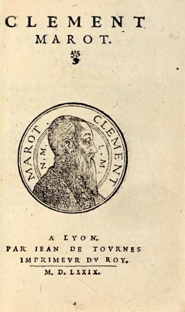 MAROT (C.) Oeuvres.
Lyon, Jean de Tournes, 1579; 2 parties en un vol.
in-16 maroquin...