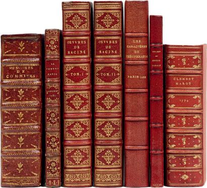 RACINE (J.) Oeuvres. Paris, Trabouillet, 1697; 2 vol. in-12 maroquin rouge titre,...