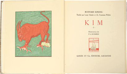 KIPLING (Rudyard) et SCHMIED (François-Louis) Kim.
Traduit par Louis Fabulet et Ch....