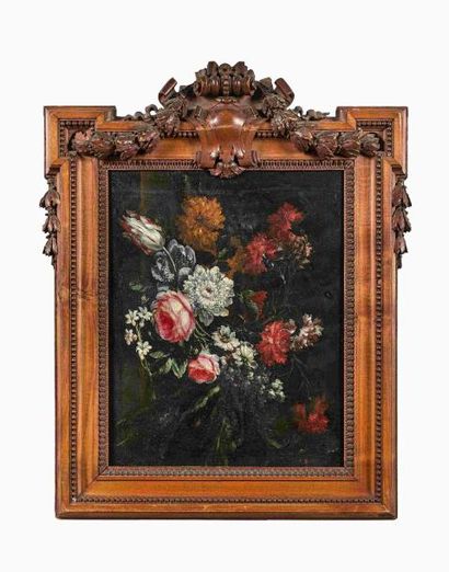 null École italienne du XVIIIe siècle, suiveur de Margherita CAFFI : Bouquet de fleurs...