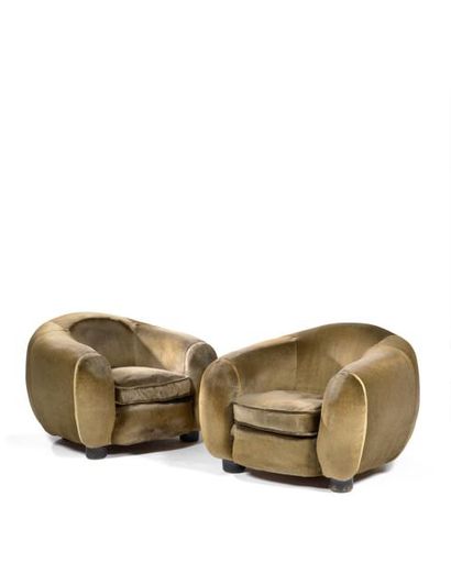 Jean ROYERE (1902-1981) : Deux fauteuils...