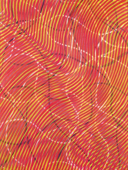 null Stanley William HAYTER (1901-1988) : Composition. Huile sur toile. Haut. 114...