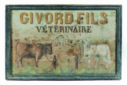null Enseigne de vétérinaire ''GIVORD FILS VÉTÉRINAIRE''

en forme de tableau en...