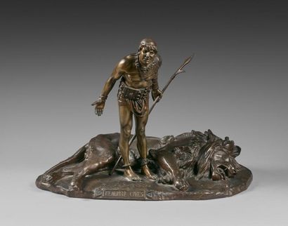 null Jean-Léon Gérôme (1824-1904) : Plaudite Cives. Epreuve en bronze à patine brune...