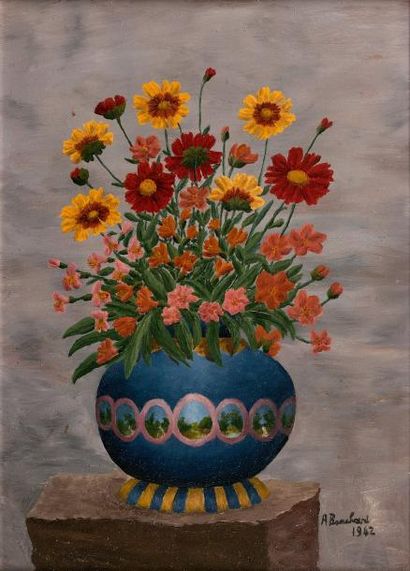 null André BAUCHANT (1873-1958)

Vase de fleurs

Huile sur carton signée en bas à...