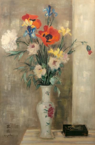 null LE PHO (1907-2001)

Bouquet de fleurs dans un vase et boite en laque

Huile...