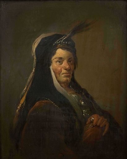 null Christian Wilhelm Ernst DIETRICH (1712-1774)
Une Bohémienne
Panneau de hêtre.
Haut....
