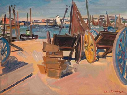 null André PLANSON (1898-1981)

Charettes sur le port

Huile sur toile, signée en...
