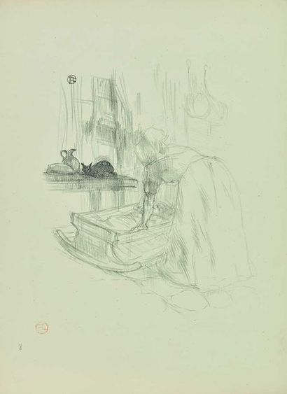 null Henri de TOULOUSE-LAUTREC (1864-1901) : Berceuse, 1895. Lithographie originale,...