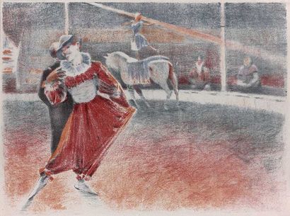 null T. P. WAGNER : Au Cirque, 1897. Lithographie originale. Impression en couleurs....