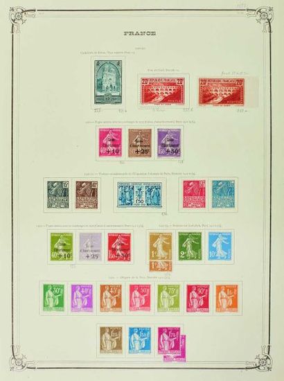 null France. Émissions 1900/1940. Collection de timbres principalement neufs. De...