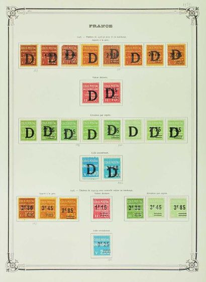 null France. POSTE AERIENNE, TAXE, PREOBLITERES, ANNULE SPECIMEN, COLIS POSTAUX,...