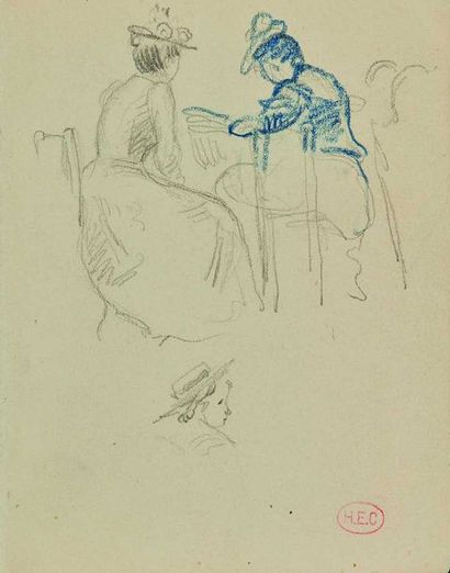 null Henri-Edmond CROSS (1856-1910) : Important ensemble de croquis, environ 164...