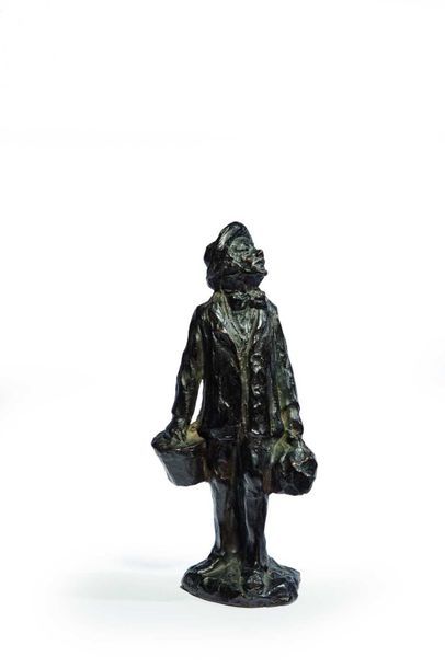null Honoré DAUMIER (1810-1879) : Le Provincial à Paris, c. 1855. Fonte en bronze...