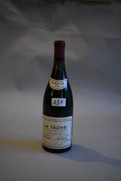 null 1 bouteille Domaine de la Romanée-Conti, La Tâche rouge 1992.