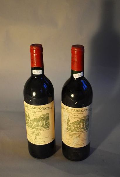 null 2 bouteilles Château Carbonnieux (niveau parfait:bas goulot), Pessac Léognan...