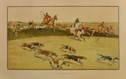 null D'après Cecil ALDIN (1870-1935) : The Cottesbrook Hunt. Cinq planches en couleurs...