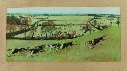 null D'après Cecil ALDIN (1870-1935) : The Hunting Countries of England. Neuf planches...