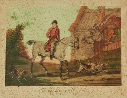null D'après Carle VERNET (1758-1836) : Le Départ du chasseur et Le Retour du chasseur....