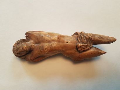 null Fragment de sculpture : Christ en os. Haut. 14,7 cm