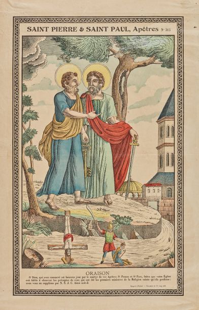 null Ensemble de seize images d'Epinal de Saints et Saintes.