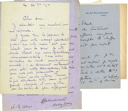 null DIVERS. Environ 130 lettres ou pièces, la plupart L.A.S., d’écrivains, hommes...