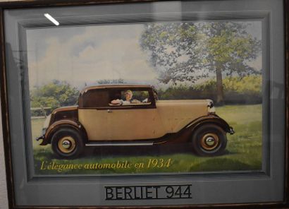 null AFFICHE publicitaire Berliet 944 « L’élégance automobile en 1934 ». Sous-verre.

Haut....