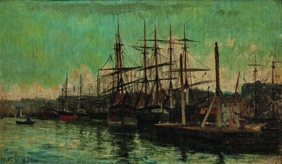 null Jean-Baptiste OLIVE (1848-1936)

Bateaux quai de Rive Neuve à Marseille

Huile...