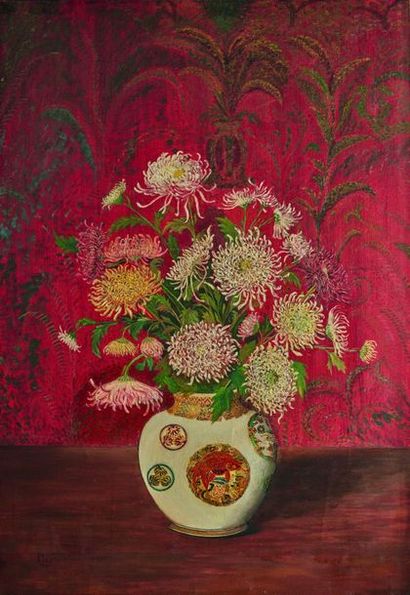 null Ivan LEY (1882-1961)

Chrysanthèmes dans un vase japonais

Huile sur toile signée...