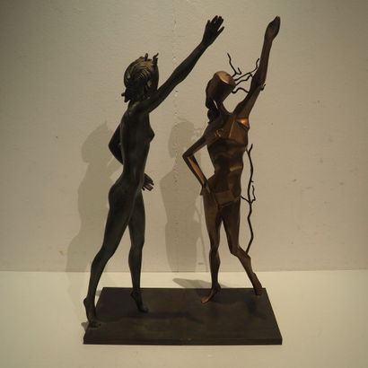  Salvador Dali (1904-1989) / Jemelton : Sculpture (en 2 parties), Hommage à Terpsichore,... Gazette Drouot
