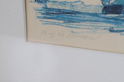 null "Sydproven" de Birgitte Hastrup (né en 1943)

Lithographie polychrome encadrée.

Signé.

Epoque...