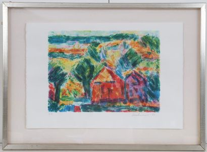 null Lithograph by Kai Lindemann (1931-2007)

Danish painter

Framed polychrome lithograph.

Signed,...