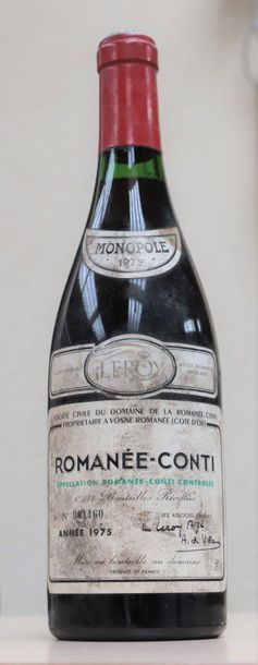  Romanée Conti (x1) 
Leroy 
Monopoly 1975 
N° 001160 
Good level 
Label in good condition...
