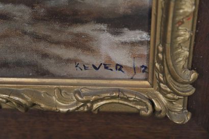 null Hameau enneigé

Huile sur toile encadrée, signé "Kever" et daté 12 en bas à...