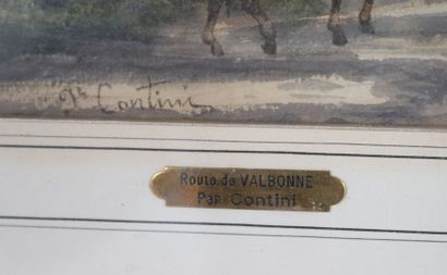 null "Route de Valbonne" de Joseph Contini (1827-1892)

Peintre italien 

Aquarelle...