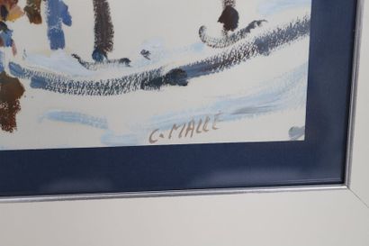 65.0 Charles Malle (né en 1935) 

Artiste peintre français

Acrylique sur papier,...