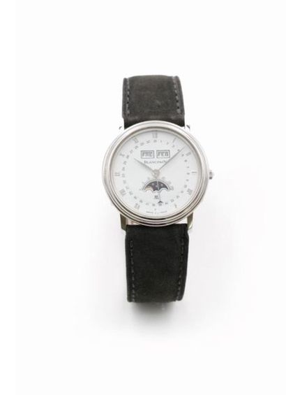 null Blancpain, Triple Date Moon, circa 1990

Men's stainless steel wristwatch, hand-wound...
